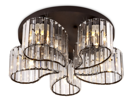 TR5203 Потолочный светильник TR5203/5 CF/CL кофе/прозрачный E27/5 max 40W D500*180