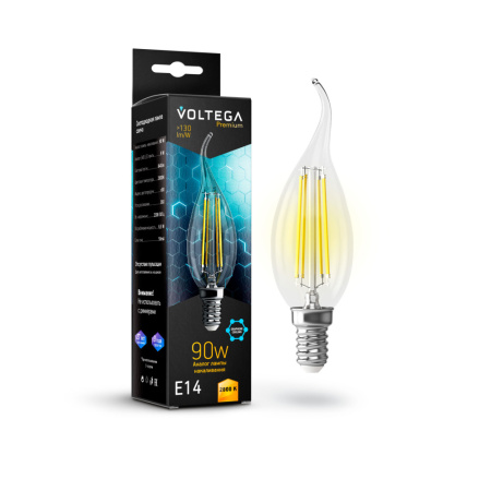 7132 VG10-CW35E14warm9W-FСвеча на ветру E14 2800K 9W Graphene