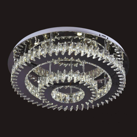 08641(3000-6000K) Люстра ТОР-КРИСТАЛЛ хром d60 h20 Led 90W (3000-6000K) с пультом ДУ