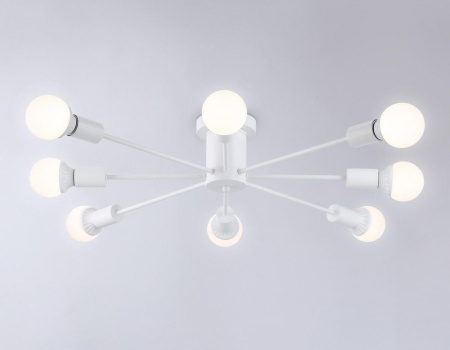 TR80408 Потолочный светильник в стиле лофт TR80408/8 WH белый E27/8 max 60W D950*150