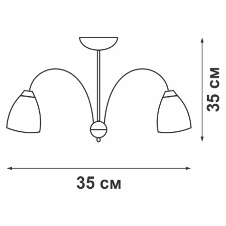 V3736-9/3PL Люстра V3736-9/3PL, 3хЕ14 макс. 40Вт, плафон ПП
