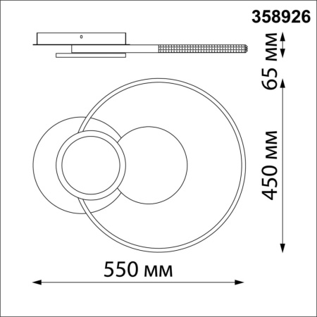 358926 OVER NT22 000 белый Светильник накладной светодиодный IP20 LED 50W 220V CALM