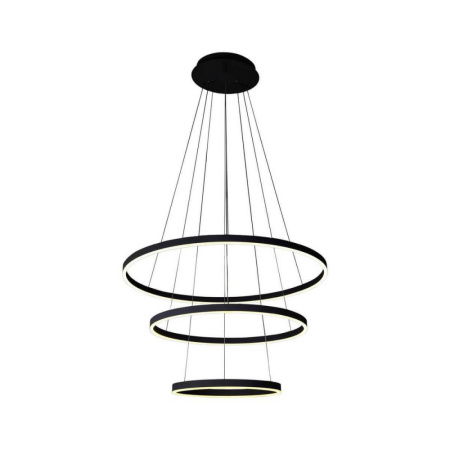 08223,19(3000-6000K) Подвесной светильник ТОР черный d80+60+40 h160 Led 110w (3000-6000K) с пультом
