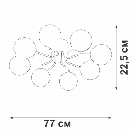 Люстра V4867-7/8PL, 8хЕ14 макс. 40Вт