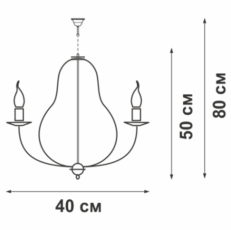 V1690-0/5 Люстра V1690-0/5, 5хЕ14 макс. 60Вт