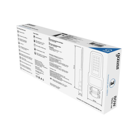 Светильник уличный Gauss Qplus 80W 9600lm 5000K 120-260V IP65 455*180*49мм черный КСС 