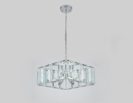 TR5148 Подвесная люстра с хрусталем TR5148 CH/CL хром/прозрачный E14/6 max 40W 500*500*1000