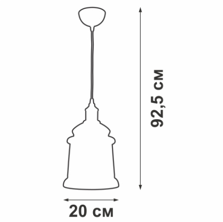 Подвес V4513/1S, 1xE27 макс. 40Вт