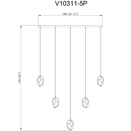 V10311-5P Подвесной светильник Moderli Catris V10311-5P