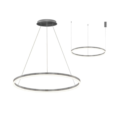 08213,12A(4000K) Подвес Тор матовый никель d60 h150 Led 33W (4000K) 2 типа крепления
