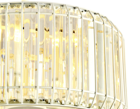 TR5810 Подвесная люстра с хрусталем TR5810 WH/CL белый/прозрачный E14/5 max 40W D400*650