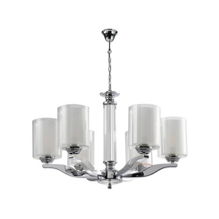 7906/C , Люстра, Chrome Glass clear/matt white D59*H40 cm E14 6*60W