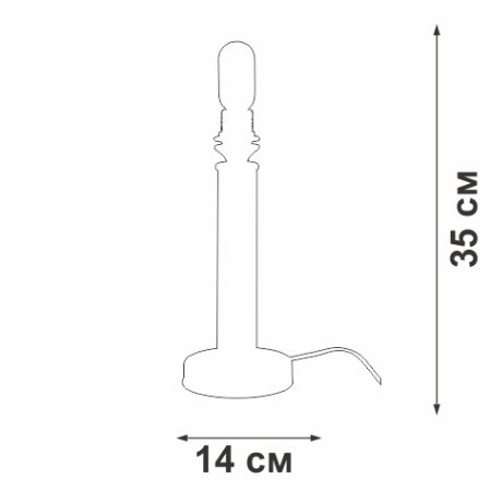 Светильник настольный V4838-7/1L, 1хE27 макс. 60Вт