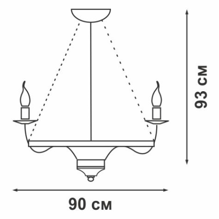 Люстра V1039/12+6, 18хЕ14 макс. 60Вт