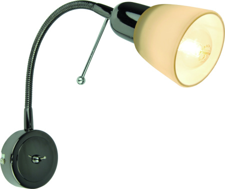 A7009AP-1BC СВЕТИЛЬНИК НАСТЕННЫЙ  Черный хром / H25xW9xL7 / 1x40W,1xE14