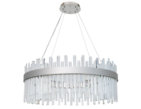 TR5011 Подвесная светодиодная люстра с хрусталем TR5011 CH/CL хром/прозрачный 88W 3000K/4200K/6400K