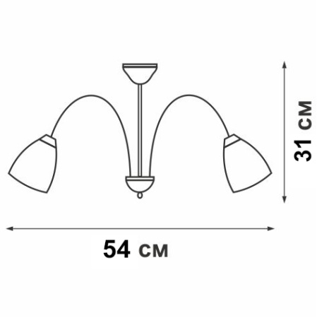 V1275-0/5PL Люстра V1275-0/5PL, 5хЕ14 макс. 60Вт