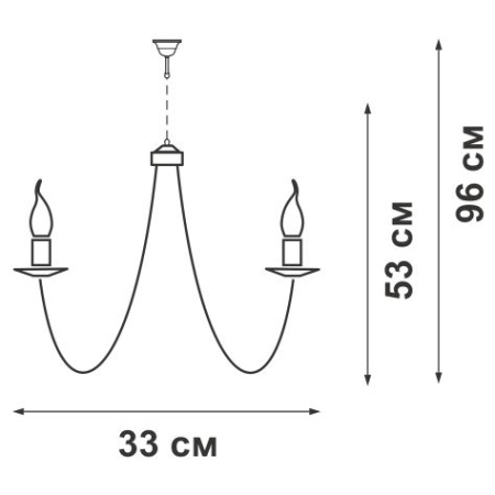 V1339/3 Люстра V1339/3, 3хЕ14 макс. 60Вт