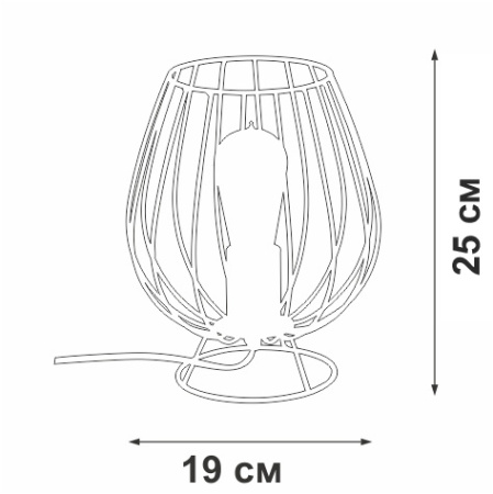 V4296-1/1L Светильник настольный V4296-1/1L, 1хЕ27 макс. 60Вт