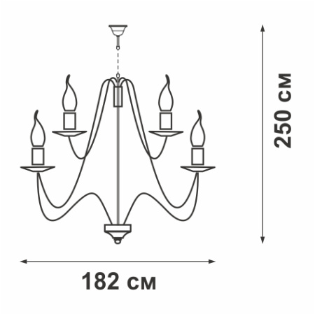 Люстра V1814-1/24+12+6, 42хЕ27 макс. 60Вт