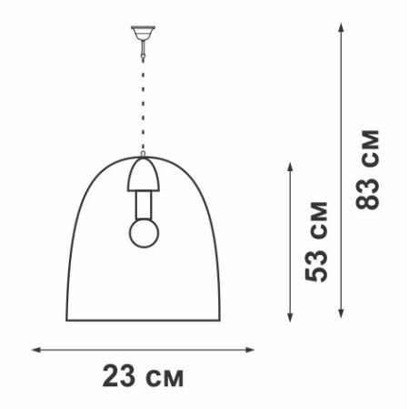 V1769/1S Люстра V1769/1S, 1хЕ27 макс. 60Вт