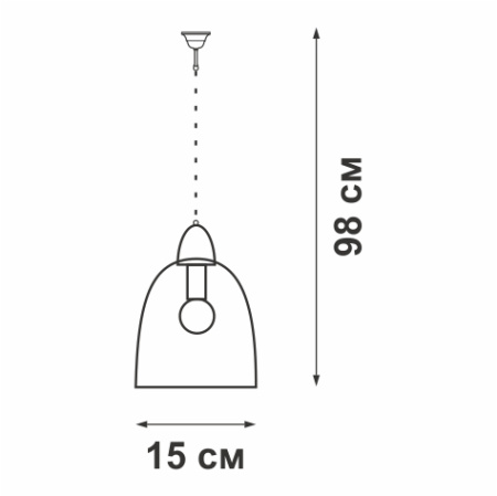 Люстра V4530-1/1S, 1хЕ27 макс. 60Вт