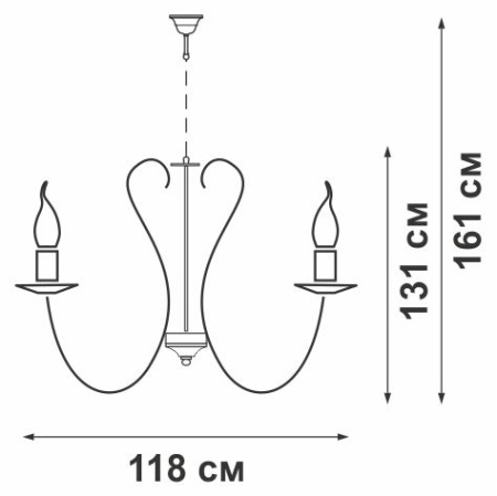 Люстра  V1023/16, 16хЕ14 макс. 60Вт
