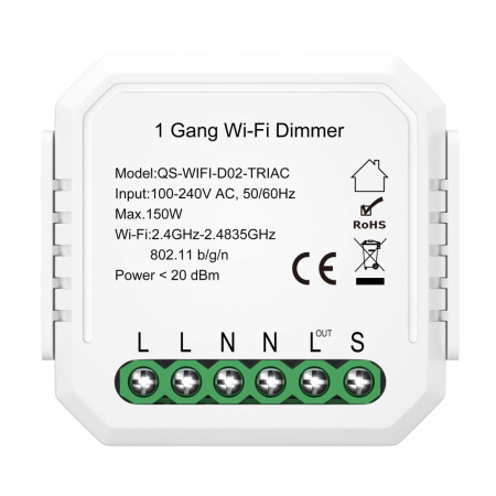 ST LUCE ST9000.500.01CDIM WIFI диммируемое реле 1 канал Белый