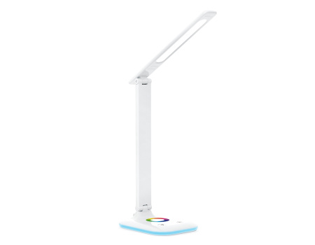 DE530 Светодиодная настольная лампа с RGB подсветкой DE530 WH белый LED 3000-6400K+RGB 8W