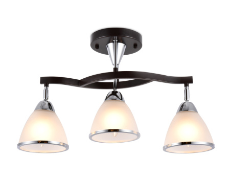 TR3112 Подвесная люстра TR3112/3 DCF/CH темный кофе/хром E27 max 40W 550*150*320