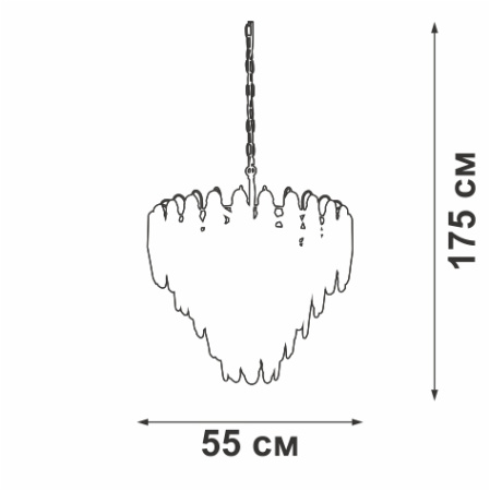 V5296-8/6+3+3+1 Люстра V5296-8/6+3+3+1, 13хЕ14 макс. 40Вт