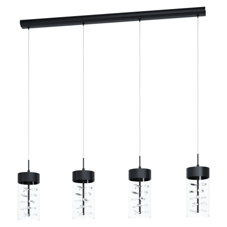 39737 Cветод. подвес CABEZOLA димм., 4х6,6W(LED), L1050, B120, H1100, 2880lm, сталь, никель черный/
