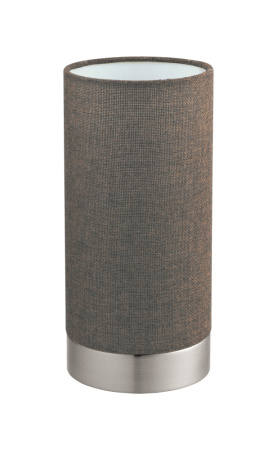 Настольная лампа PASTERI с сенсорн. димм., 1х40W (E27), Ø120, H255, сталь, никель мат./текстиль, лён