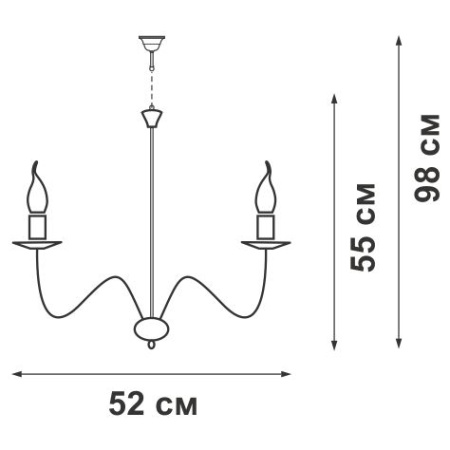 V1391/5 Люстра V1391/5, 5xE14 макс. 60Вт