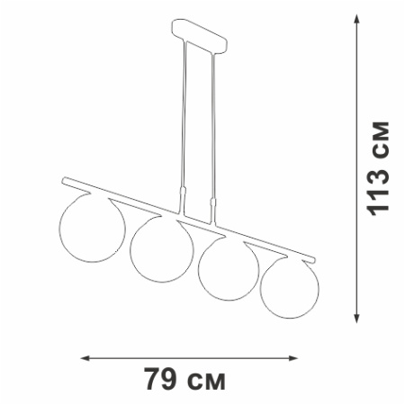 V4178-1/4S Люстра V4178-1/4S, 4xE14 макс. 40Вт