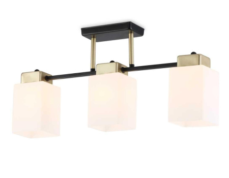 TR303046 Светильник подвесной TR303046/3 BK/GD черный/золото E27/3 max 60W 540*100*270