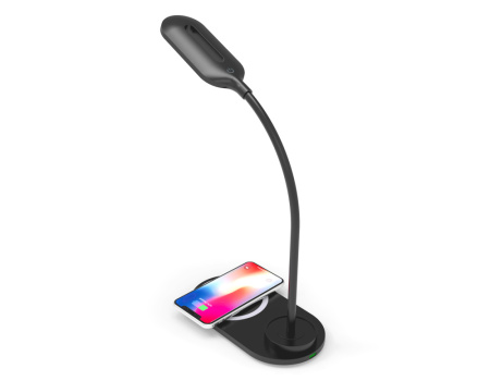 DE589 Светодиодная настольная лампа с беспроводной зарядкой DE589 BK черный LED 3000-6400K 3W