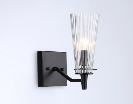 TR3239 Настенный светильник со сменной лампой TR3239 BK черный E14 max 40W 250*120*210