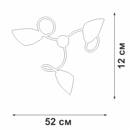 V3396/3PL Люстра V3396/3PL, 3хЕ14 макс. 40Вт, плафон ПП