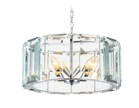 TR5131 Подвесная люстра с хрусталем TR5131 CH/CL хром/прозрачный E14/5 max 40W D500*1000