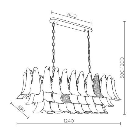ML.6777.16P GD Подвесная люстра MODELUX premium ML.6777.16P GD