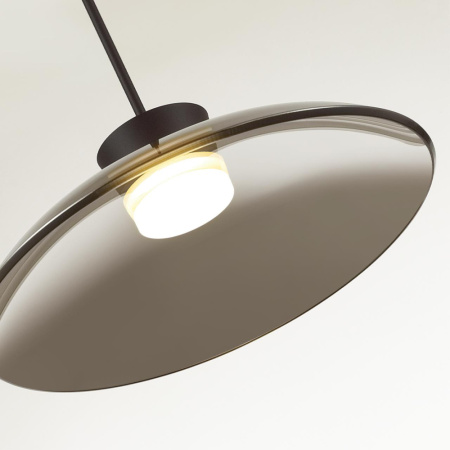 5055/9L L-VISION ODL24 321 черный/дымчатый/металл/стекло Подвес LED 9W 3000К SAUCER