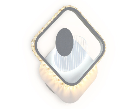 FA266 Настенный светодиодный светильник с выключателем FA266 WH/GR белый/серый LED 3000K+6400K 16W 3