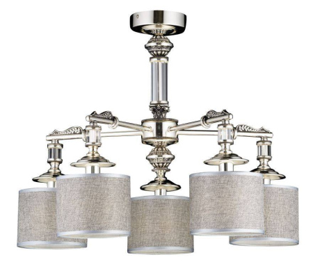 8641/5SL+BK SILVER+BLACK (1) Люстра Veneto Luce