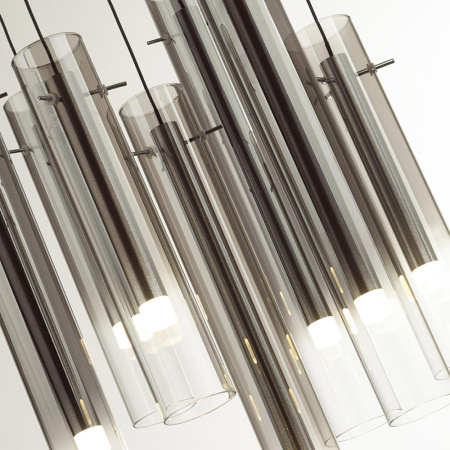 5061/32LA PENDANT ODL24 319 серебристый/дымчатый/металл/стекло Люстра каскадная LED 7*4W 3000K SHINY