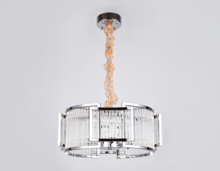 TR5366 Подвесная люстра с хрусталем TR5366/6 CH/CL хром/прозрачный E14/6 max 40W D500*653
