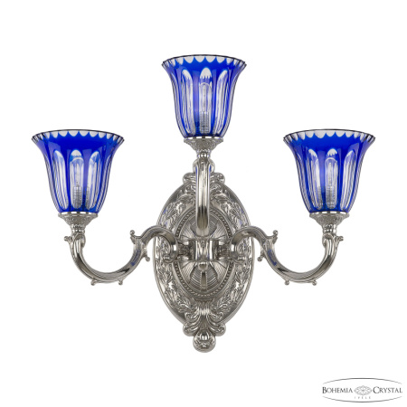 Светильник 7214B12/2+1/210 Ni P2 U Clear-Blue/H-1H, 3x40 w, 41х28х41 см