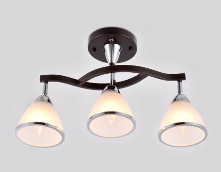 TR3112 Подвесная люстра TR3112/3 DCF/CH темный кофе/хром E27 max 40W 550*150*320