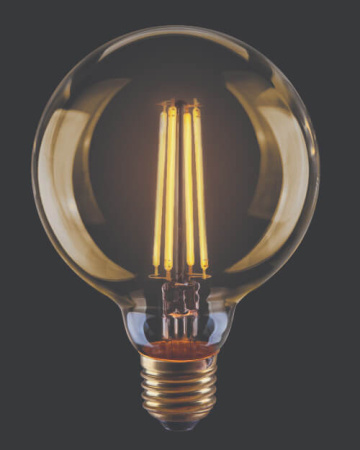 7084 VG10-G95GE27warm6W Лампа светодиодная Шар лофт GOLD.  G95. Ваттность 6W. Цоколь Е27. 2800К