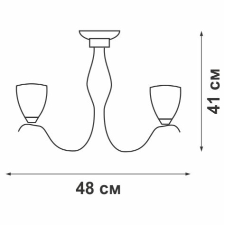 V3480-0/3PL Люстра V3480-0/3PL, 3хЕ14 макс. 40Вт, плафон ПП